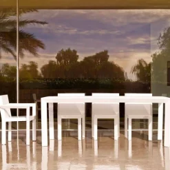Vondom Frame sedia da giardino con braccioli in resina di polietilene