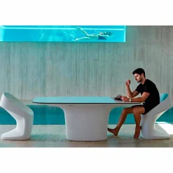 Vondom Ufo tavolo da esterno bianco di design L200xP100 cm