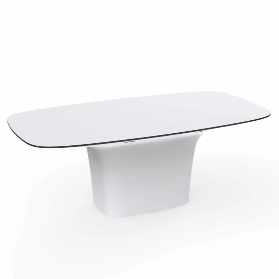 Vondom Ufo tavolo da esterno bianco di design L200xP100 cm