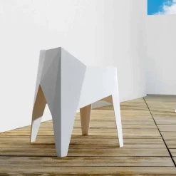 Vondom Voxel sedia da giardino moderna colorata in polietilene, 4 pezzi