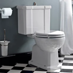 Water Monoblocco Vintage in Ceramica Bianca con Cassetta Made in Italy – Marwa
